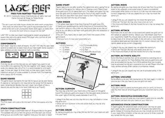 Last Fief rulebook