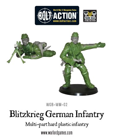 Blitzkrieg German infantry Warlord Games Bolt Action 28mm WGB-WM-02 WWII Early war Germans 