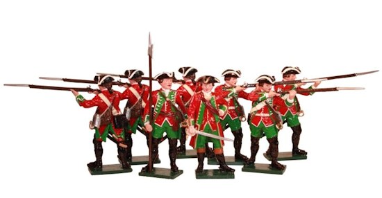 Toy Soldiers Set 51st Brudenell's Regiment of Foot c.1759 Minden