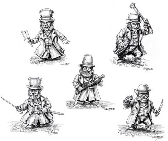 Olleys Armies Miniatures Steampunk & Victorian Kickstarter Miniatures Set 5