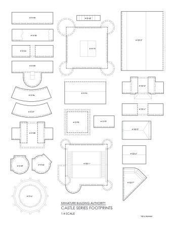Tmp Miniature Building Authority 1 4 Scale Footprint Template Of For More Information On Our Castle Kickstarter You Can Either Go To Page Or Like And Follow Us Facebook As We Get Closer March