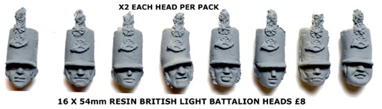 British Light Battalion heads