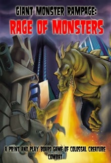 Giant Monster Rampage: Rage of Monsters Boardgame Prototype