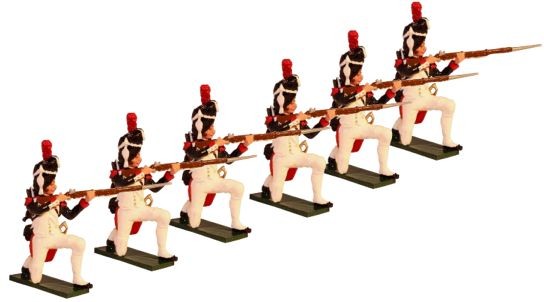 French Grenadiers of the Guard Kneeling and Standing Firing