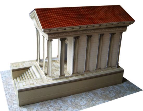 Paper model: Roman temple 1:72