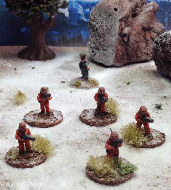 Penal troops in snow