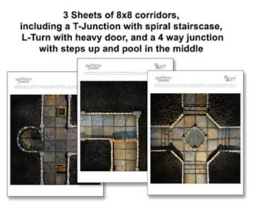 Handcrafted Dungeons: Basic Dungeon Tiles Set 2