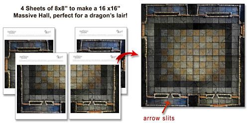 Handcrafted Dungeons: Basic Dungeon Tiles Set 2