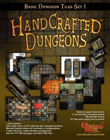 Handcrafted Dungeons: Basic Dungeon Tiles Set 1