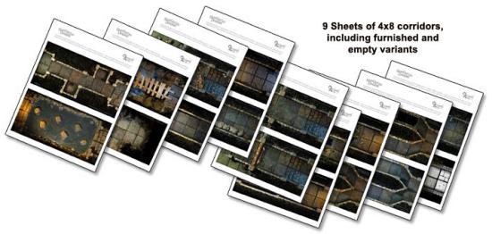 Handcrafted Dungeons: Basic Dungeon Tiles Set 1