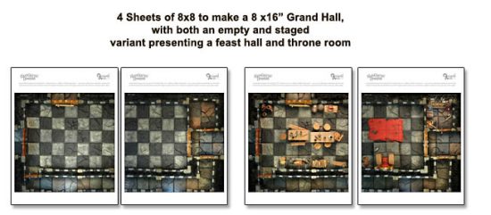 Handcrafted Dungeons: Basic Dungeon Tiles Set 1