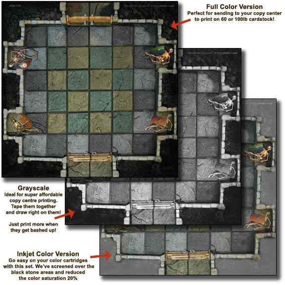 Handcrafted Dungeons: Basic Dungeon Tiles Set 1