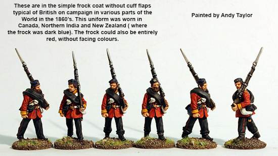 BIF 16 - Line Infantry marching, campaign dress, Kilmarnocks and plain frock coats