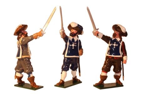 The Three Musketeers &ndash; Toy set 351 Toy Soldiers Set, 54mm Size- Painted in Gloss