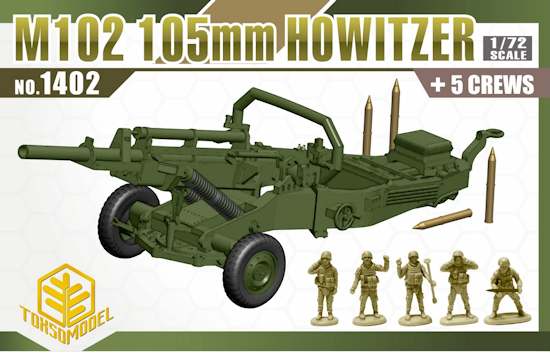 1:72 Toxso M102 105mm howitzer & Crew