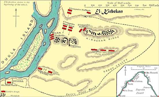 Battle of Kirbekan Tactical Map