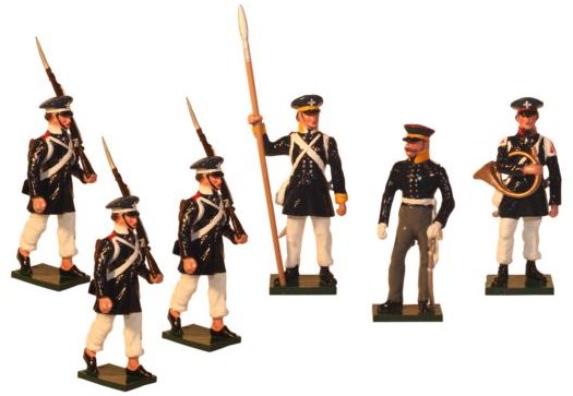 54MM Action Poses Toy Soldiers, 18 figures HAT#9318 Napoleonic PRUSSIAN Inf. 