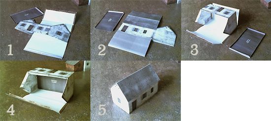 Paper model set: Waterloo Style Buildings, Foldable Paper Scenery Systems 28mm, 1:72, 15mm, 6mm scale