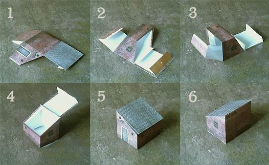 Paper model set: Waterloo Style Buildings Paper, Foldable Scenery Systems 28mm, 1:72, 15mm, 6mm scale