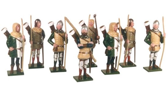 MS2 Toy Soldiers Set English Archers The Battle of Agincourt Painted