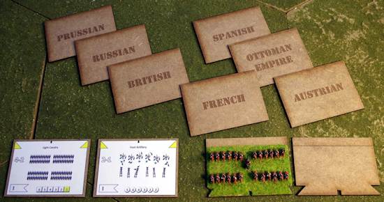 Blucher wargame basing size