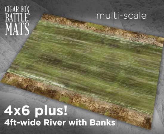 The 4' River with Banks Battle Mat