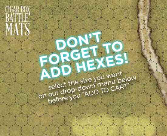 Add Hexes to your River Battle mat for free!