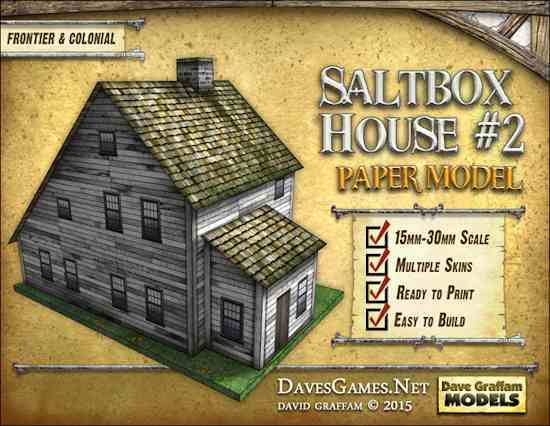 Saltbox House #2 Paper Model