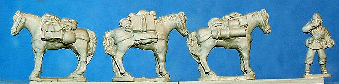 WWII Russian pack horses