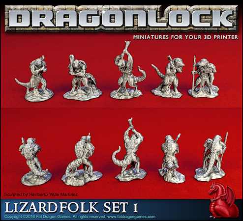 Dragonlock Miniatures: Lizardfolk Set 1