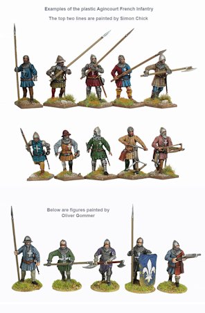 Plastic Agincourt French infantry set (painted sample)