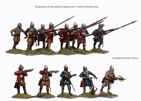 Plastic Agincourt French infantry set (painted sample)