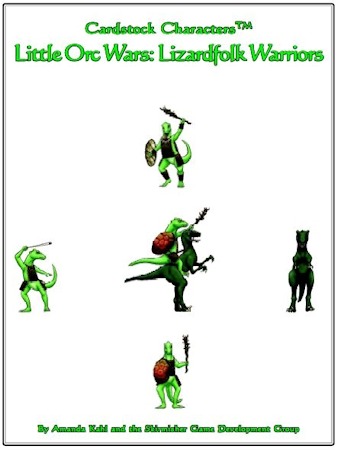 Little Orc Wars: Lizardfolk Warriors (Cardstock Characters)