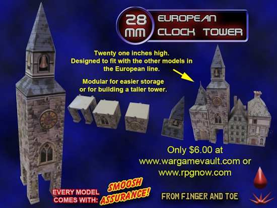 European Clock Tower Ad