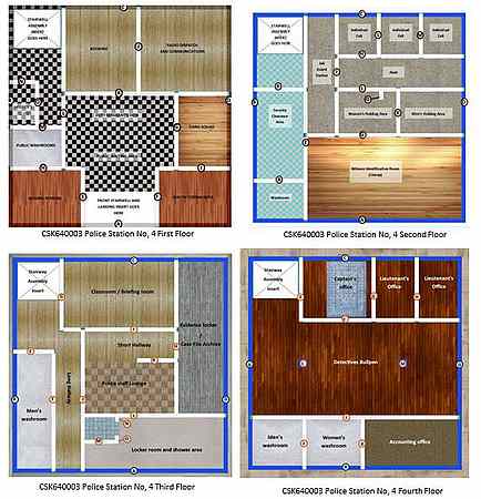 Police Station No. 4 Floorplans
