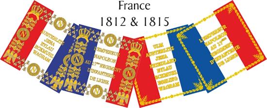 French 1812 & 1815 sample flags