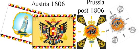 Prussia post 1806 & Austria 1806 sample flags