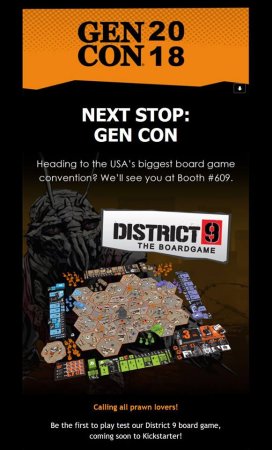 District 9 boardgame demo at Gen Con