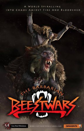 The Barbarian Beestwars, front cover, new logo
