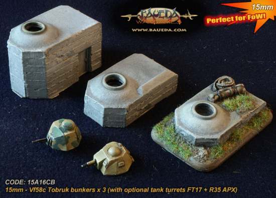 New from Baueda: 15mm Tobruk Bunkers!