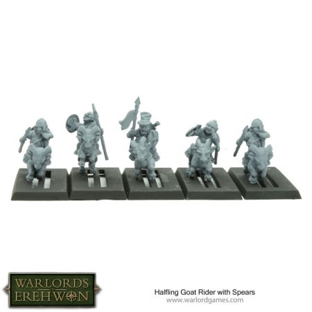 Halfling Goat Rider with Spears