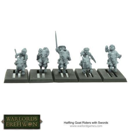 Halfling Goat Riders with Swords