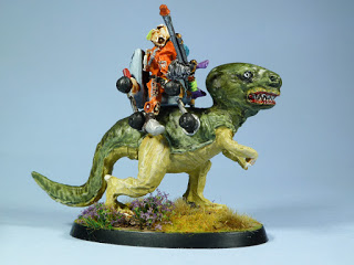 Giant Lizard with Saurian Rider
