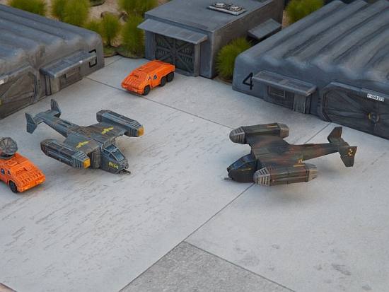 Perseus VTOLs at a small airbase