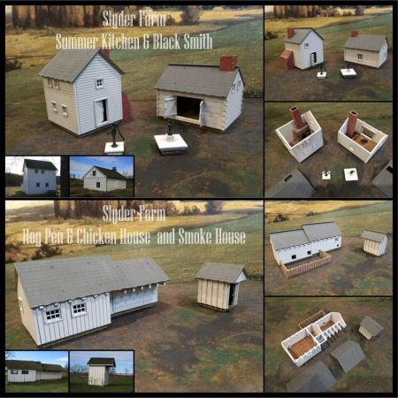 Summer Kitchen & Blacksmith, Hog Pen & Chicken House and Smoke House