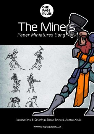 The Miners Gang Pack &ndash; Paper Miniatures