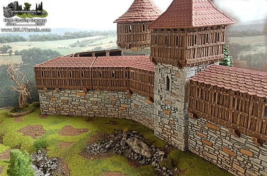 Modular Medieval Fortress With Wooden Parts &ndash; OpenLock (STL File)