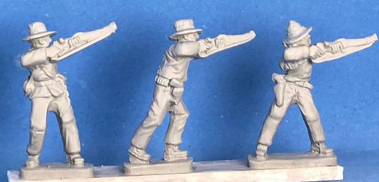 Mexican Revolution figures with cowboy hats, firing