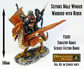 Szithks Male Winged War Bird With Rider