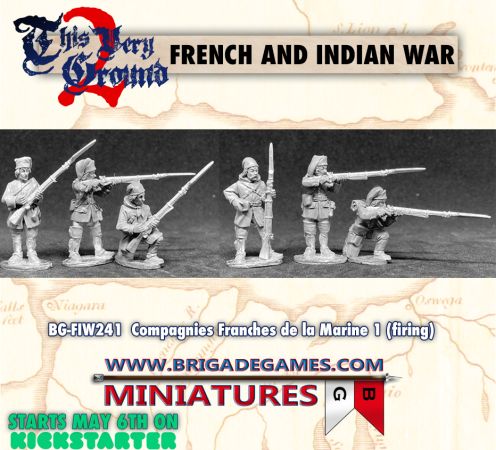 Brigade Games French and Indian War Kickstarter FIW241 Compagnies Franches de la Marine I (firing) (6)